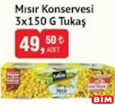 TUKAŞ MISIR KONSERVESİ 3X150 G
